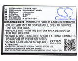 Battery for VIVO Y31A B-77 3.8V Li-ion 2000mAh / 7.60Wh