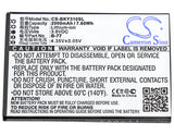 Battery for BBK VIVO Y31A B-77 3.8V Li-ion 2000mAh / 7.60Wh