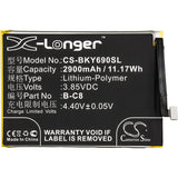 Battery for VIVO 1714 B-C8 3.85V Li-Polymer 2900mAh / 11.17Wh