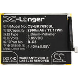 Battery for BBK VIVO Y69 B-C8 3.85V Li-Polymer 2900mAh / 11.17Wh