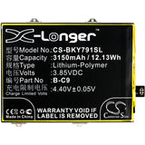 Battery for BBK VIVO Y79 Dual SIM B-C9 3.85V Li-Polymer 3150mAh / 12.13Wh