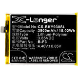 Battery for BBK V1818CT B-F3 3.85V Li-Polymer 3900mAh / 15.02Wh