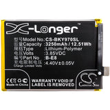 Battery for BBK VIVO Y97 B-E8 3.85V Li-Polymer 3250mAh / 12.51Wh