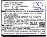 Battery for BLU A090U C615044130L 3.7V Li-ion 1200mAh / 4.44Wh