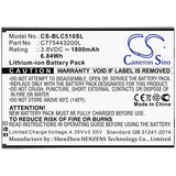 Battery for BLU C050 C775443200L 3.8V Li-ion 1800mAh / 6.84Wh