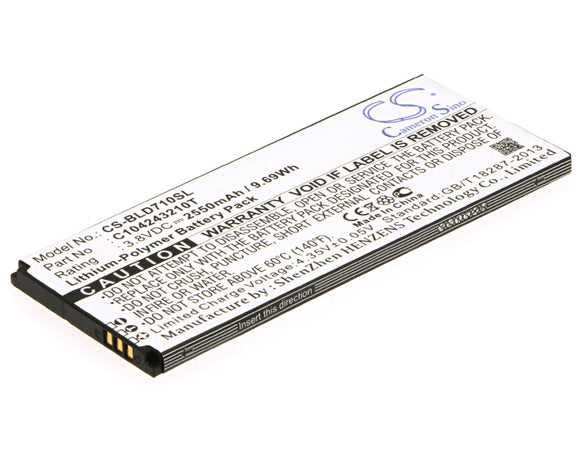 Battery for BLU N030L C104243210T 3.8V Li-Polymer 2550mAh / 9.69Wh