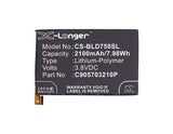 Battery for BLU D750U C905703210P, C9057032110P 3.8V Li-Polymer 2100mAh / 7.98Wh