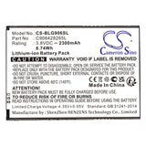 Battery for BLU Grand XL C906428265L 3.8V Li-ion 2300mAh / 8.74Wh