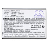 Battery for BLU J4  C835842220L 3.8V Li-Polymer 2200mAh / 8.36Wh