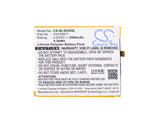 Battery for BLU S0030UU VK376071 3.8V Li-Polymer 2500mAh / 9.50Wh