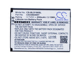 Battery for BLU S190 C53380495T 3.7V Li-ion 850mAh / 3.15Wh