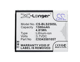 Battery for BLU S250X C534350105T 3.7V Li-ion 1300mAh / 4.81Wh