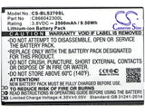 Battery for BLU Studio C 8.8 C866042300L 3.8V Li-ion 2500mAh / 9.50Wh