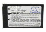 Battery for Olympus PEN E-P3 BLS-5, BLS-50, PS-BLS5 7.4V Li-ion 1000mAh / 7.40Wh
