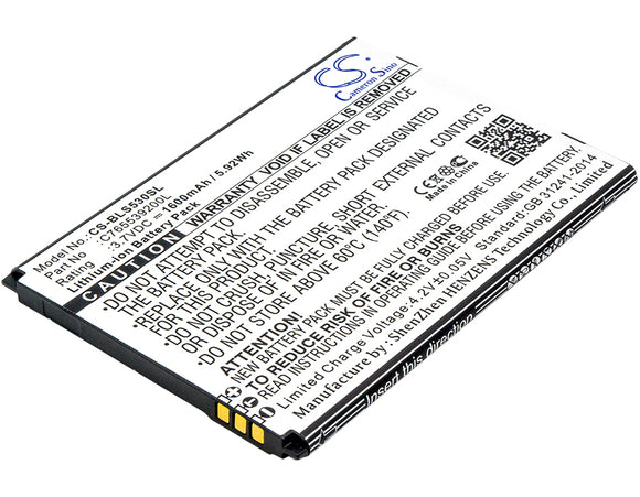 Battery for BLU Studio X8 HD C765539200L 3.7V Li-ion 1600mAh / 5.92Wh