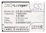 Battery for BLU D170 C654804130T 3.7V Li-ion 1300mAH / 4.81Wh