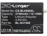 Battery for BLU VIVO XL II BL-N3150Z 3.85V Li-Polymer 3150mAh / 12.13Wh