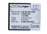 Battery for BLU W410 C585105195L 3.8V Li-ion 1950mAh / 7.41Wh