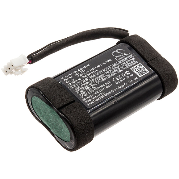 Battery for Bang & Olufse BeoPlay P6 2INR19/66, C129D1 7.4V Li-ion 2600mAh / 19.