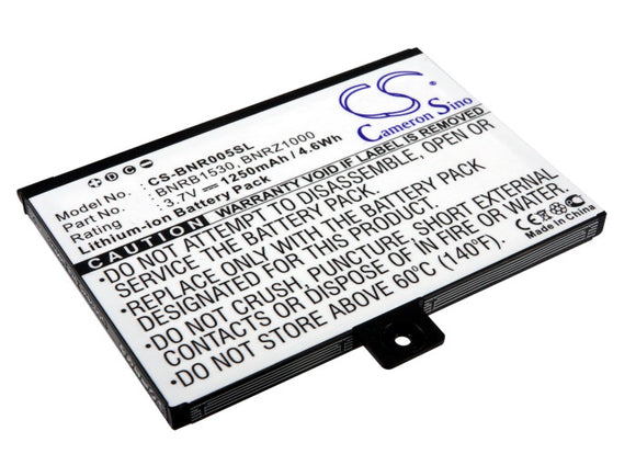 Battery for Barnes & Noble nook 9875521, 9BS11GTFF10B3, BNRB1530, BNRB454261, BN