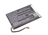Battery for Barnes and Noble BNRV500 B01PQIL 3.7V Li-Polymer 2150mAh / 7.96Wh