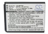 Battery for Samsung ES70 BP-70A, BP-70EP, EA-BP70A, SLB-70A 3.7V Li-ion 740mAh /