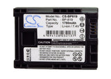 Battery for Canon VIXIA HF S100 BP-819 7.4V Li-ion 1780mAh / 13.17Wh