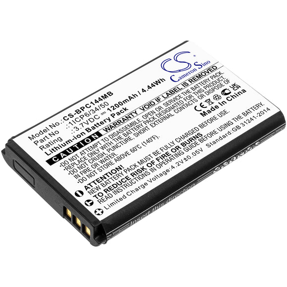Battery for Babymoov Touch Screen A014407  1ICP6/34/50 3.7V Li-ion 1200mAh / 4.4