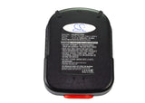 Battery for Black & Decker SS12 A12, A12EX, A12-XJ, A1712, B-8315, BD1204L, BD-1