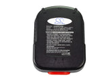 Battery for Black & Decker XTC12IKH A12, A12EX, A12-XJ, A1712, B-8315, BD1204L, 