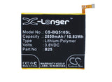 Battery for BQ Aquaris E5 4G B25 3.8V Li-Polymer 2850mAh / 10.83Wh