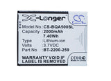 Battery for BQ Aquaris 5.0 B22, BT-2200-259 3.7V Li-ion 1600mAh / 5.92Wh