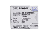 Battery for BQ Aquaris 5.0 HD B20 3.7V Li-ion 2000mAh / 7.40Wh