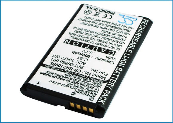 Battery for Blackberry 7100v ACC-10477-001, BAT-06860-001, C-S1 3.7V Li-ion 900m