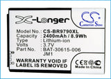 Battery for Blackberry Bold 9790 BAT-30615-006, JM1 3.7V Li-ion 2400mAh / 8.9Wh