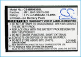 Battery for Blackberry Bold Touch 9900 BAT-30615-006, JM1 3.7V Li-ion 1450mAh / 