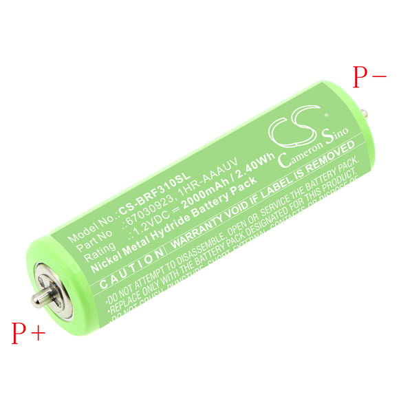 Battery for Braun 4735  1HR-AAAUV, 67030165, 67030834, 67030923, 7030923, HR-AAU