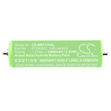 Battery for Panasonic ES8161  HFR-AA1100, HR 15/50, WER1411L2508 1.2V Ni-MH 2000