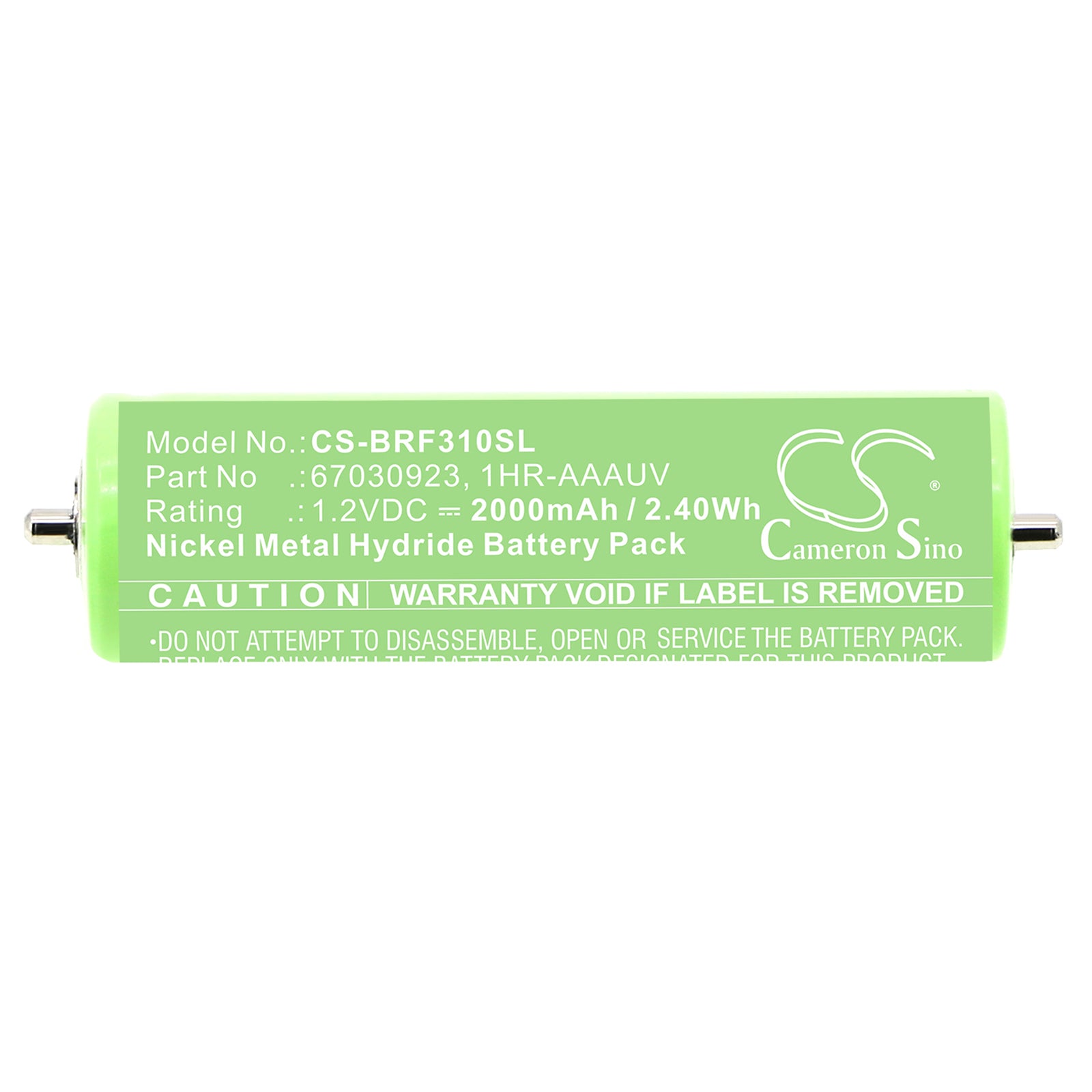 Lot De 2 Batteries Rechargeables NiMH 1200mAh 1,2V Pour Panasonic ER1611 Et Autres Modèles