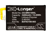 Battery for Blackberry BBB100-1 BAT-63108-003, BAT63108-003 3.85V Li-Polymer 340