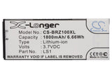 Battery for Blackberry BBSTL100-4w ACC-51546-201, BAT-47277-001, BAT-47277-003, 