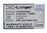 Battery for Blackberry Z5 BAT-53861-003, PM1 3.8V Li-ion 2100mAh / 7.98Wh