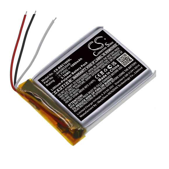Battery for BOSE SoundWear Companion AHS803040 3.7V Li-Polymer 1000mAh / 3.70Wh