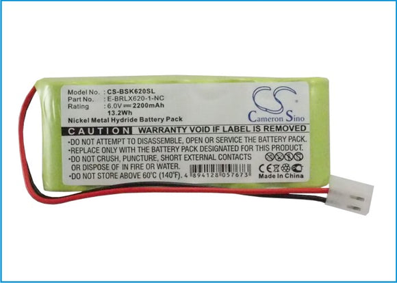 Battery for BOSCH Somfy BD5000 E-BRLX620-1-NC 6V Ni-MH 2200mAh