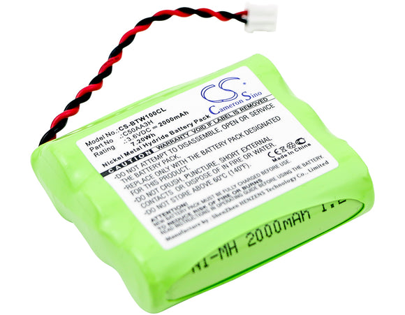 Battery for BT Airway C50AA3H 3.6V Ni-MH 2000mAh / 7.20Wh