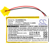 Battery for BW MC-XW00-Y AEC603658 3.7V Li-Polymer 1200mAh / 4.44Wh