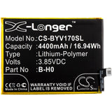 Battery for BBK Vivo V17 Neo  B-H0 3.85V Li-Polymer 4400mAh / 16.94Wh