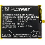 Battery for BBK VIVO X21iA B-E2 3.85V Li-Polymer 3200mAh / 12.32Wh