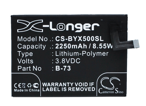 Battery for BBK VIVO X5 B-73 3.8V Li-Polymer 2250mAh / 8.55Wh