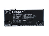 Battery for BBK VIVO X5Pro B-81, BK-B-81 3.8V Li-Polymer 2300mAh / 8.74Wh